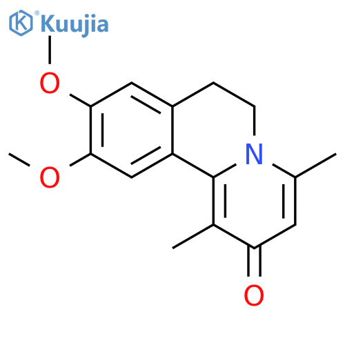 9,10-Dimethoxy-1,4-dimethyl-6,7-dihydro-2H-pyrido[2,1-a]isoquinolin-2-one structure