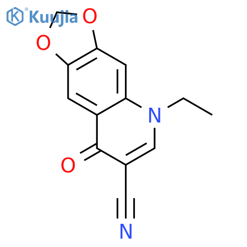 1,3-Dioxolo[4,5-g]quinoline-7-carbonitrile,5-ethyl-5,8-dihydro-8-oxo- structure