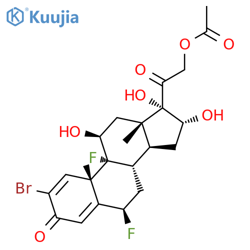 Pregna-1,4-diene-3,20-dione,21-(acetyloxy)-2-bromo-6,9-difluoro-11,16,17-trihydroxy-, (6b,11b,16a)- (9CI) structure