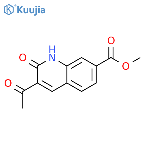 7-Quinolinecarboxylic acid, 3-acetyl-1,2-dihydro-2-oxo-, methyl ester structure