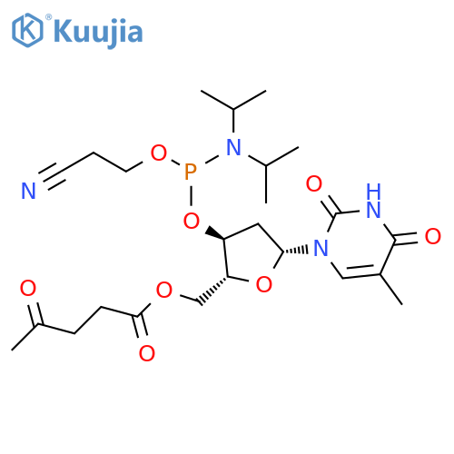 5'-O-Levulinoylthymidine 3'-CE phosphoramidite structure