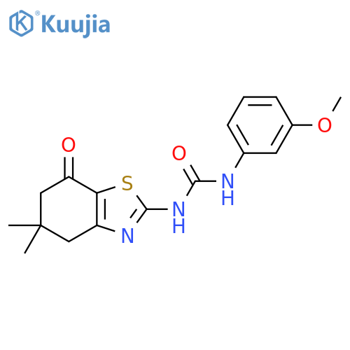 3-(5,5-dimethyl-7-oxo-4,5,6,7-tetrahydro-1,3-benzothiazol-2-yl)-1-(3-methoxyphenyl)urea structure