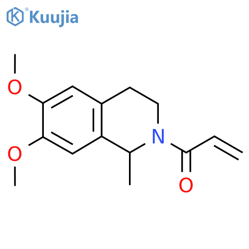 1-(6,7-Dimethoxy-1-methyl-1,2,3,4-tetrahydroisoquinolin-2-yl)prop-2-en-1-one structure