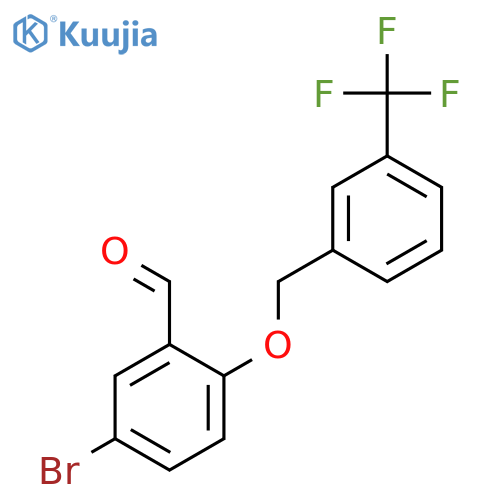 5-Bromo-2-{3-(trifluoromethyl)benzyl-oxy}benzaldehyde structure