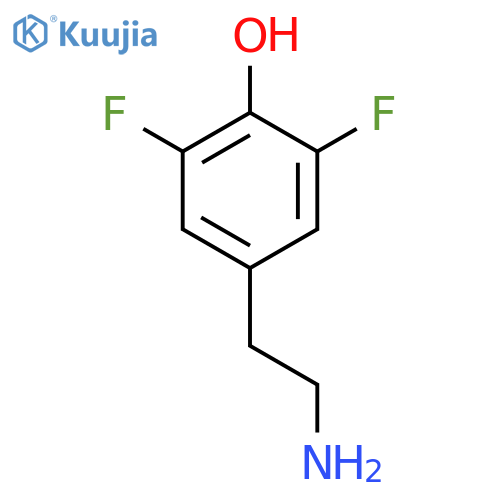 4-(2-aminoethyl)-2,6-difluorophenol structure