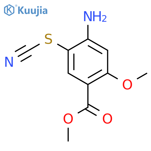 Methyl 4-amino-2-methoxy-5-thiocyanobenzoate structure