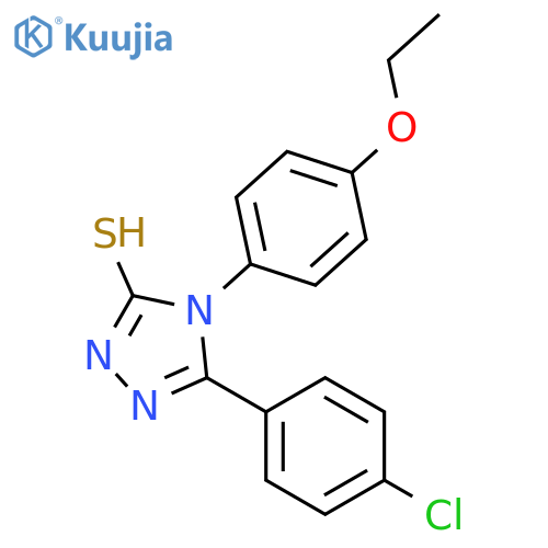 5-(4-chlorophenyl)-4-(4-ethoxyphenyl)-4H-1,2,4-triazole-3-thiol structure