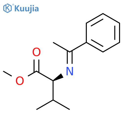 L-Valine, N-(1-phenylethylidene)-, methyl ester structure