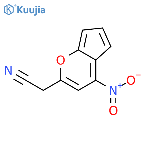 7-Benzofuranacetonitrile, 4-nitro- structure