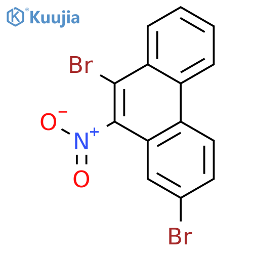 Phenanthrene, 2,9-dibromo-10-nitro- structure