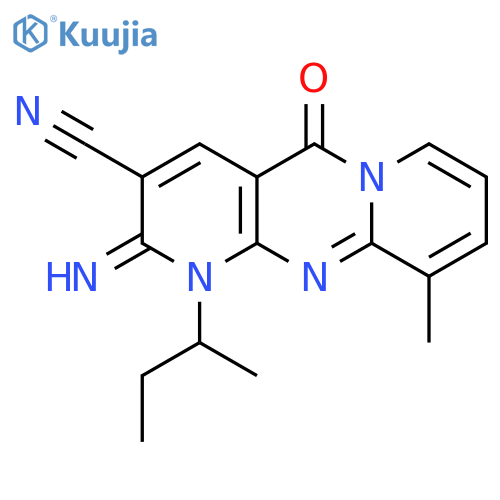 7-(butan-2-yl)-6-imino-11-methyl-2-oxo-1,7,9-triazatricyclo8.4.0.0^{3,8}tetradeca-3(8),4,9,11,13-pentaene-5-carbonitrile structure
