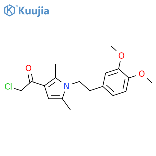 2-chloro-1-{1-2-(3,4-dimethoxyphenyl)ethyl-2,5-dimethyl-1H-pyrrol-3-yl}ethan-1-one structure