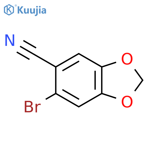6-Bromo-1,3-benzodioxole-5-carbonitrile structure