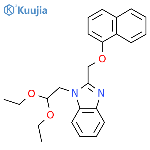 1-(2,2-diethoxyethyl)-2-[(naphthalen-1-yloxy)methyl]-1H-1,3-benzodiazole structure