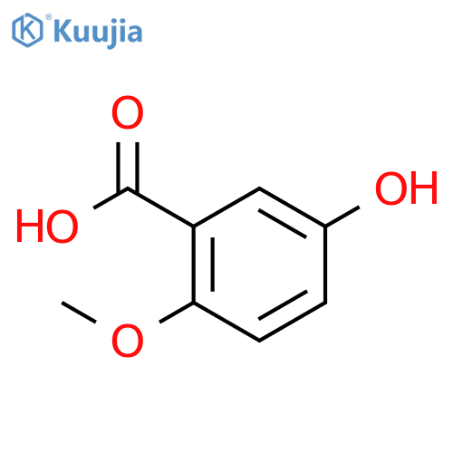 5-Hydroxy-2-methoxybenzoic acid structure