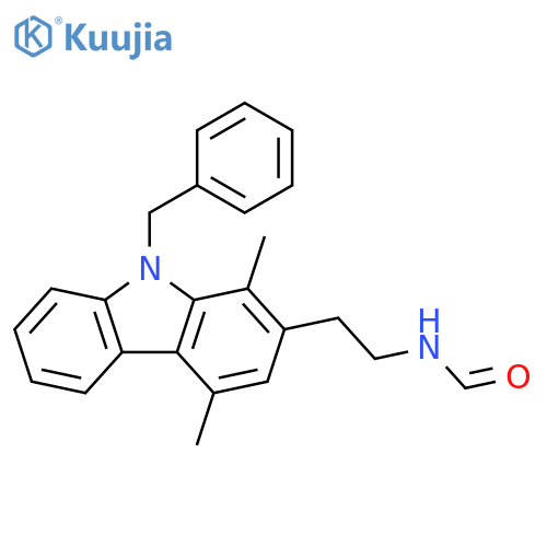 Formamide,N-[2-[1,4-dimethyl-9-(phenylmethyl)-9H-carbazol-2-yl]ethyl]- structure