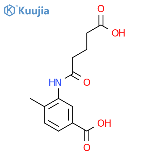 3-[(4-carboxybutanoyl)amino]-4-methylbenzoic acid structure
