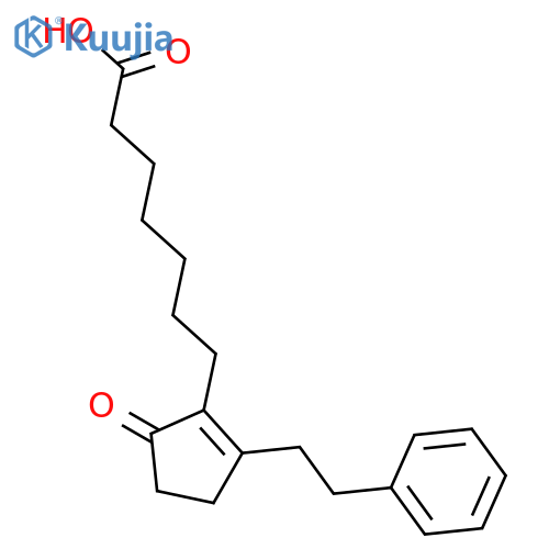 1-Cyclopentene-1-heptanoic acid, 5-oxo-2-(2-phenylethyl)- structure