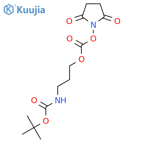 Carbonic acid, 3-[[(1,1-dimethylethoxy)carbonyl]amino]propyl 2,5-dioxo-1-pyrrolidinyl ester structure