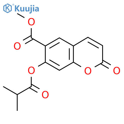 Methyl 7-(2-methylpropanoyloxy)-2-oxochromene-6-carboxylate structure