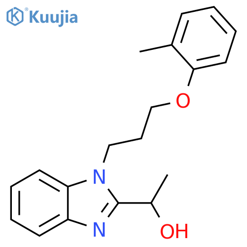 1-{1-3-(2-methylphenoxy)propyl-1H-1,3-benzodiazol-2-yl}ethan-1-ol structure