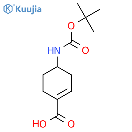 4-[(tert-butoxycarbonyl)amino]cyclohex-1-ene-1-carboxylic acid structure