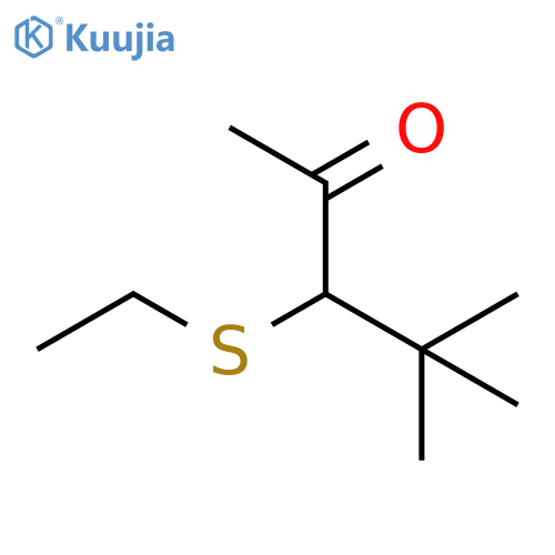 2-Pentanone, 3-(ethylthio)-4,4-dimethyl- structure
