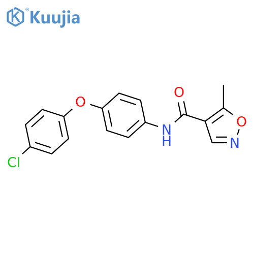 4-Isoxazolecarboxamide, N-[4-(4-chlorophenoxy)phenyl]-5-methyl- structure