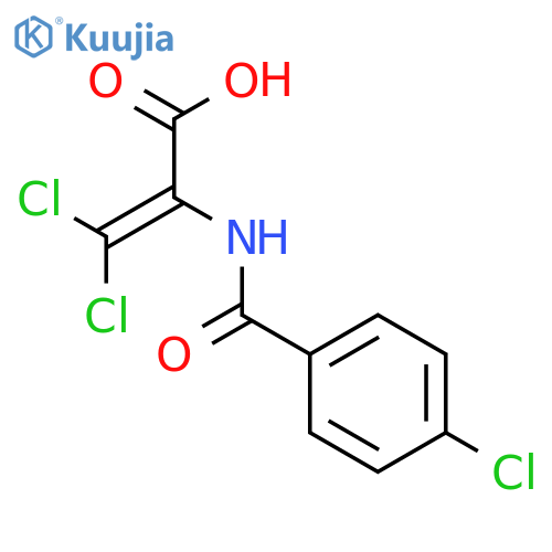 3,3-dichloro-2-(4-chlorophenyl)formamidoprop-2-enoic acid structure