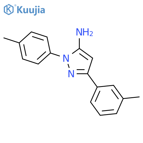 3-(3-METHYLPHENYL)-1-(4-METHYLPHENYL)-1H-PYRAZOL-5-AMINE structure