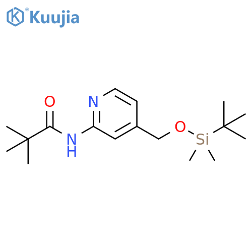 n-[4-(tert-butyl-dimethyl-silanyloxymethyl)-pyridin-2-yl]-2,2-dimethyl-propionamide structure