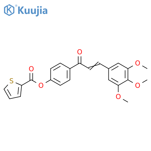 4-[(2E)-3-(3,4,5-trimethoxyphenyl)prop-2-enoyl]phenyl thiophene-2-carboxylate structure