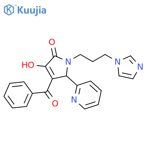 4-benzoyl-3-hydroxy-1-[3-(1H-imidazol-1-yl)propyl]-5-(pyridin-2-yl)-2,5-dihydro-1H-pyrrol-2-one structure