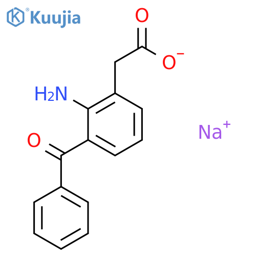 Sodium 2-(2-amino-3-benzoylphenyl)acetate structure