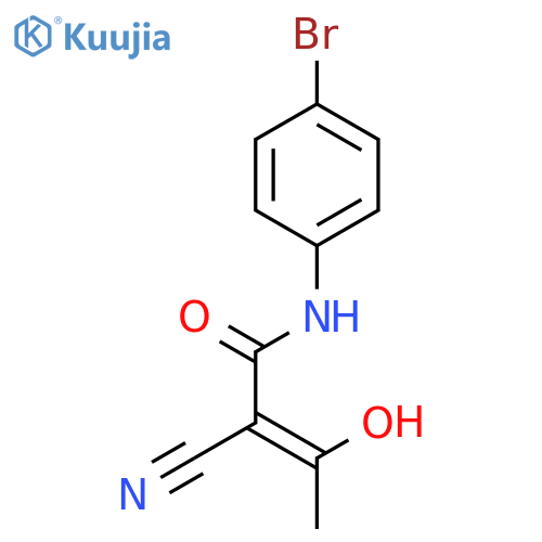 2-Butenamide, N-(4-bromophenyl)-2-cyano-3-hydroxy- structure