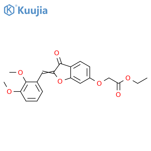 (Z)-ethyl 2-((2-(2,3-dimethoxybenzylidene)-3-oxo-2,3-dihydrobenzofuran-6-yl)oxy)acetate structure