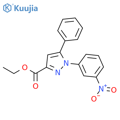 1H-Pyrazole-3-carboxylic acid, 1-(3-nitrophenyl)-5-phenyl-, ethyl ester structure