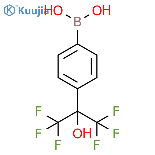 Boronic acid, [4-[2,2,2-trifluoro-1-hydroxy-1-(trifluoromethyl)ethyl]phenyl]- (9CI) structure