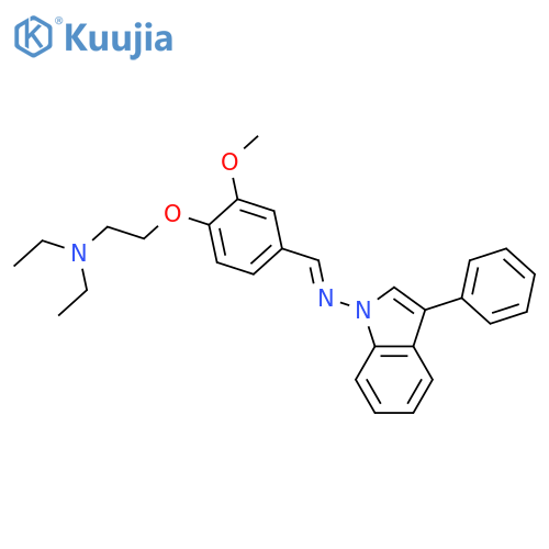 1H-Indol-1-amine,N-[[4-[2-(diethylamino)ethoxy]-3-methoxyphenyl]methylene]-3-phenyl- structure