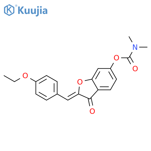 (2Z)-2-(4-ethoxyphenyl)methylidene-3-oxo-2,3-dihydro-1-benzofuran-6-yl N,N-dimethylcarbamate structure
