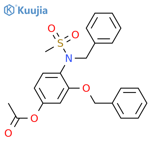 Methanesulfonamide,N-[4-(acetyloxy)-2-(phenylmethoxy)phenyl]-N-(phenylmethyl)- structure