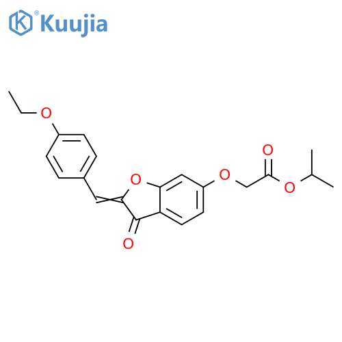 propan-2-yl 2-{(2Z)-2-(4-ethoxyphenyl)methylidene-3-oxo-2,3-dihydro-1-benzofuran-6-yloxy}acetate structure