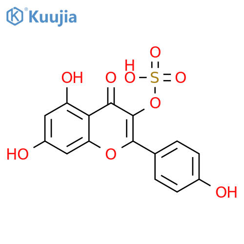 4H-1-Benzopyran-4-one,5,7-dihydroxy-2-(4-hydroxyphenyl)-3-(sulfooxy)- structure