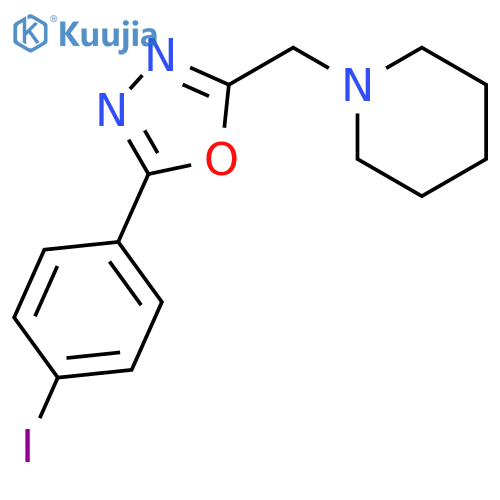 PIPERIDINE, 1-[[5-(4-IODOPHENYL)-1,3,4-OXADIAZOL-2-YL]METHYL]- structure