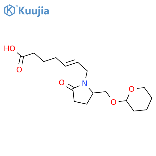 5-Heptenoic acid,7-[2-oxo-5-[[(tetrahydro-2H-pyran-2-yl)oxy]methyl]-1-pyrrolidinyl]- structure