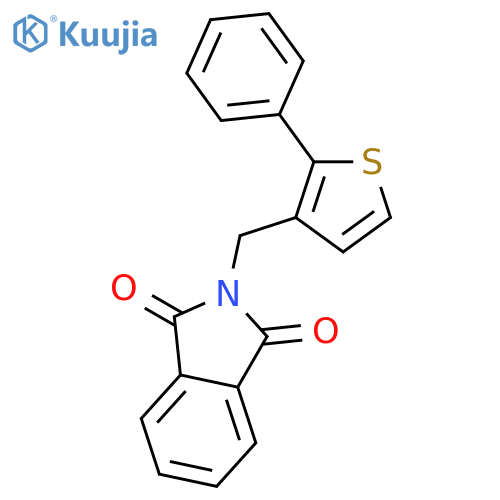 1H-Isoindole-1,3(2H)-dione, 2-[(2-phenyl-3-thienyl)methyl]- structure