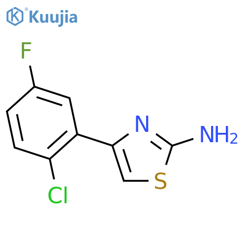 4-(2-chloro-5-fluorophenyl)-1,3-thiazol-2-amine structure
