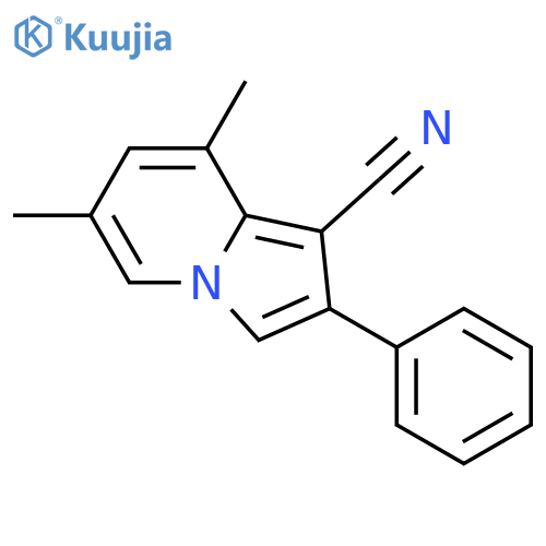 1-Indolizinecarbonitrile, 6,8-dimethyl-2-phenyl- structure