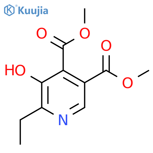 3,4-Pyridinedicarboxylic acid, 6-ethyl-5-hydroxy-, dimethyl ester structure