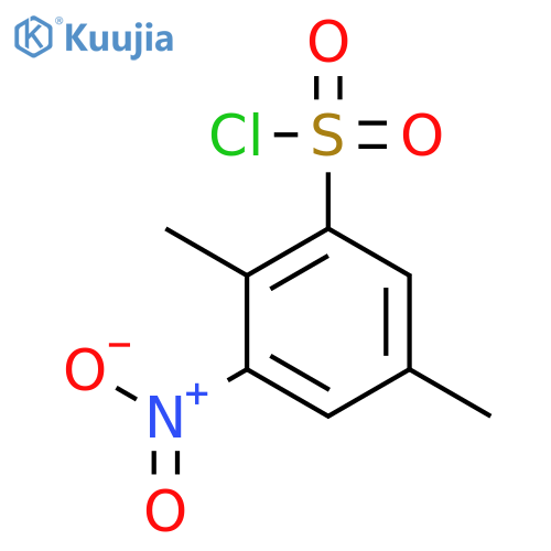 2,5-dimethyl-3-nitrobenzene-1-sulfonyl chloride structure